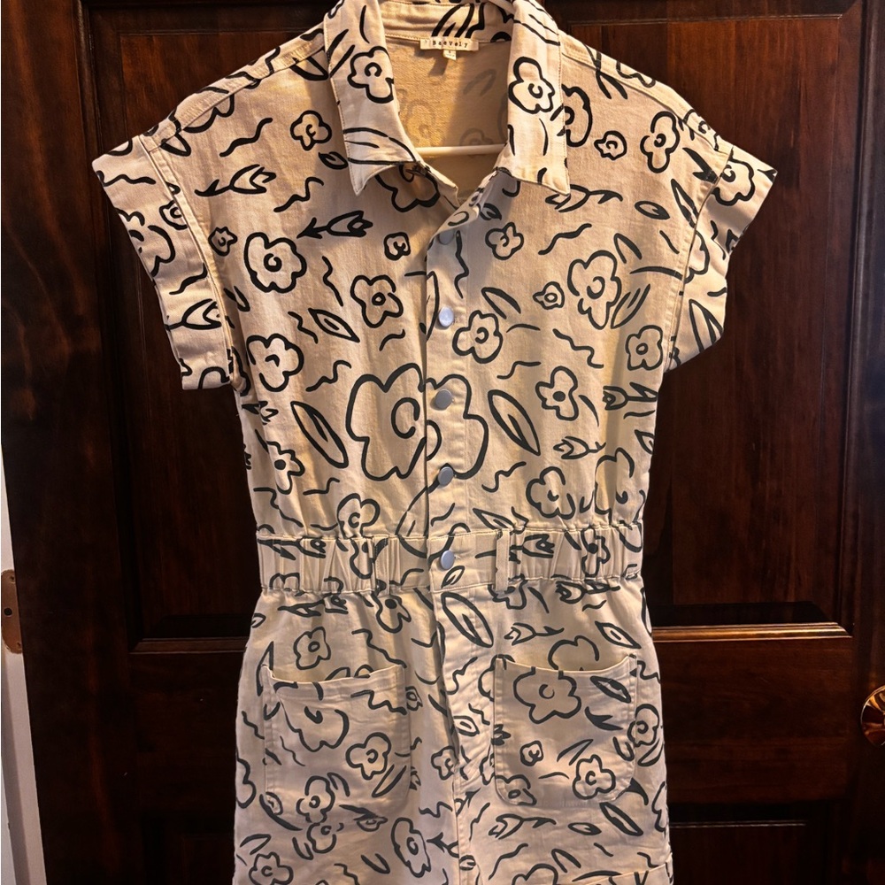Floral Print Short Sleeve Jumpsuit